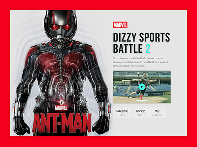 Dude Perfect & Marvel Case Study ant man case study design dude perfect marvel sports typography ui web web design website