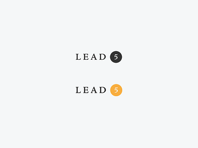 Lead 5 Logo Makeover brand branding design identity lead5 logo logotype numeral type typography wordmark