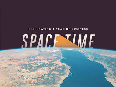 Celebrating 1 Year of Business brand business earth logo spacetime