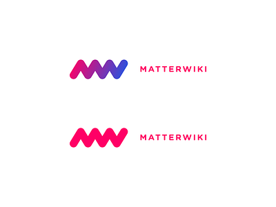 Matterwiki Logo brand branding design gradient identity logo matterwiki pink type wordmark