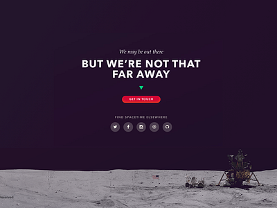 Spacetime Website Footer agency contact footer moon portfolio space spacetime type ui website