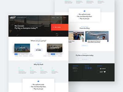 Vault Aviation - Homepage Redesign by Caleb Sylvest for Spacetime on ...