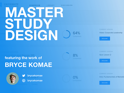 Master Study Design: Bryce Komae design master study rebound sketch tutorial ui university web