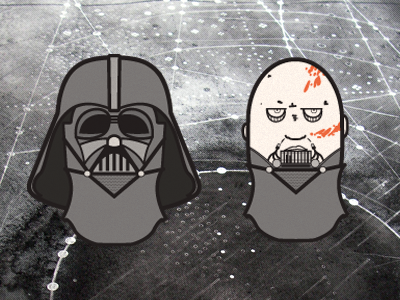Vader & Helmet illustration rebound star wars vadar