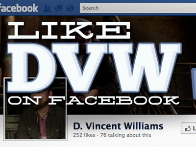 Dvincent Williams Banner banner design facebook like typography web