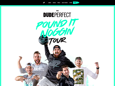 Dude Perfect Tour 2019 - Pound It Noggin design dude perfect tour dates web design