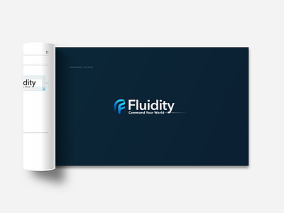 Fluidity Tech Brand Guideline Booklet Detail