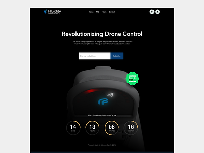 Fluidity Tech Website Pre-Launch crowdfund design kickstarter launch web website