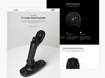 Fluidity Tech - FT Aviator Features design drone product ui web website
