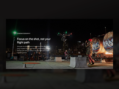 FT Aviator for Cinematography design drone ui web website