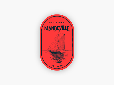 Weekly Warmup: Mandeville, Louisiana boat brand branding dribbble hometown illustration louisiana sticker warmup