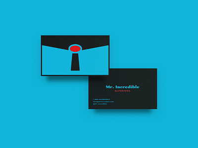 Mr. Incredible's Classic Business Card brand business card design icon incredibles logo superhero typography warmup weekly warm-up