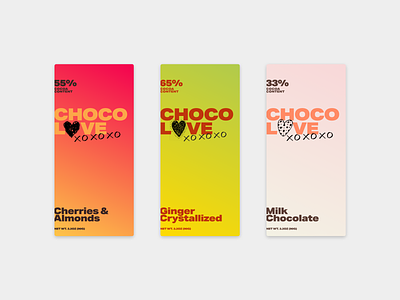 Weekly Warmup: Chocolove Redesign chocolate design gradient heart package typogaphy warmup