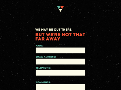 Intrstllr Contact Form color comment contact flat form solid space stars triangle