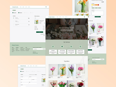 Emily's Garden🌻 - Florist Website adobe xd design florist flower ui ui design uiux user experience ux design web design website