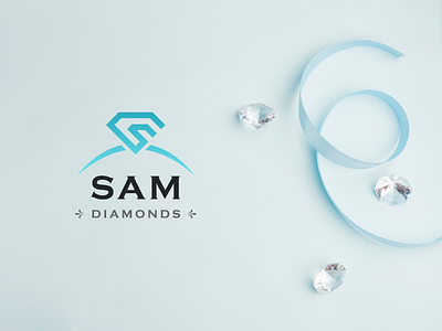 Sam Diamonds clean custom jewelry design diamond jewelry jewelry design logo modern retailer