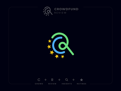 Crowdfund Review logo concept logo modern ratings review