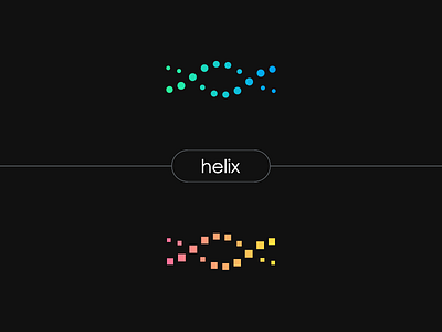 Helix Logo (Fintech Data Startup) cryptocurrency data fintech gradient helix logo startup stream
