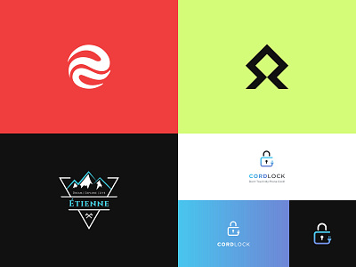 2018 2018 5r community cord cordlock design dribbble shots lock logo modern monogram mountain pc sr