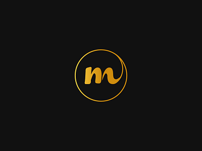 NM Monogram circle clean fashion golden gradient logo mn modern monogram monogram logo nm