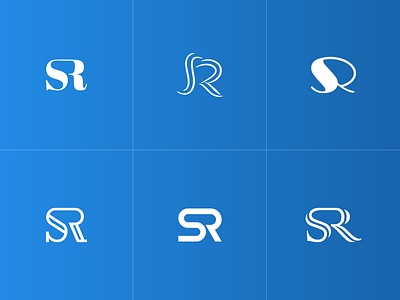 SR Monograms clean design logo modern monogram monogram logo vector