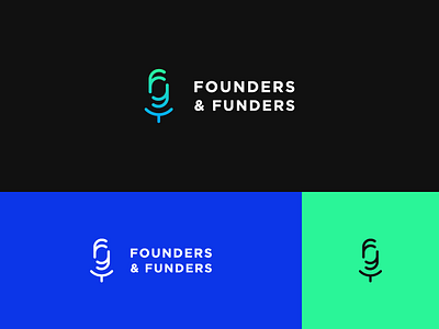 Podcast Logo clean community conversation entrepreneur ff gradient investor leader logo modern monogram podcast podcast logo