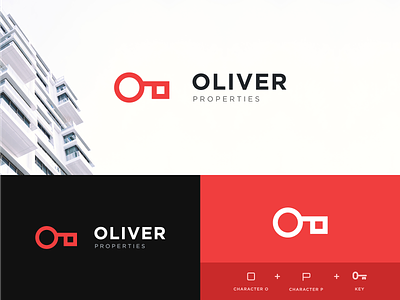 Oliver Properties - Real Estate Logo apartment clean logo minimal modern monogram properties real estate