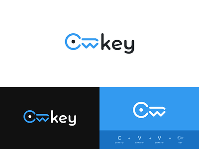 CVVkey logo banking clean fintech key logo mobile app mobile banking modern monogram product security