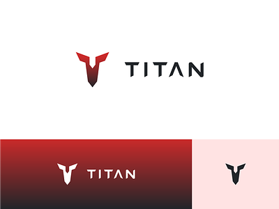 Titan logo clean gradient logo modern powerful strong