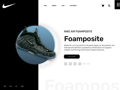 Nike shoe store Landing page