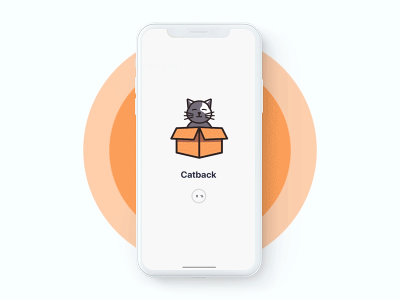 Catback IOS Application animation design dynamic interface ios iphonex motion pets ui web