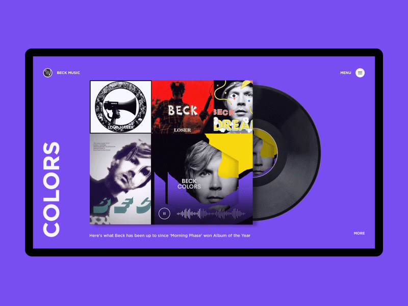 Vinyl Music site by Anna Bureiko on Dribbble