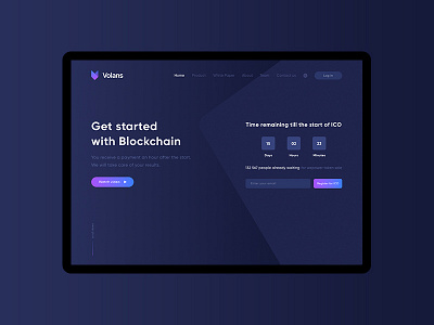 Volans Crypto Website bitcoin crypto currency design interface landing mining page site ui user web