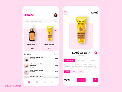Beauty Products Ecommerce Mobile App 💄 3d animation app branding design graphic design illustration logo motion graphics typography ui ux vector