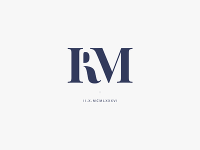 Logo branding fonts initials logo personal rm sans serif serif simple typography