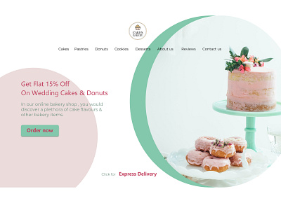 Landing Page for cake shop By Mital Bakrania design logo typography ui vector