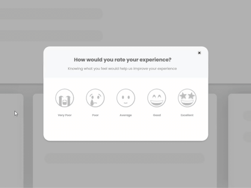 Pop-up Emoji Survey app design graphic design ui ux