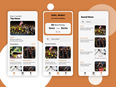 News Translation Tool app design graphic design illustration ui ux
