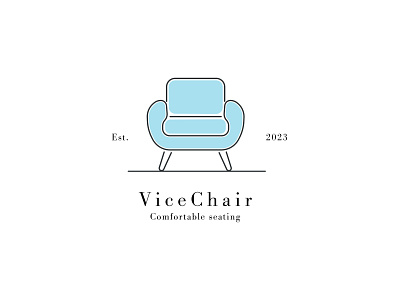 ViceChair Furniture company branding design furniture logo graphic design illustration logo logo design minimal logo minimalist modern logo sketch typography ui ux vector