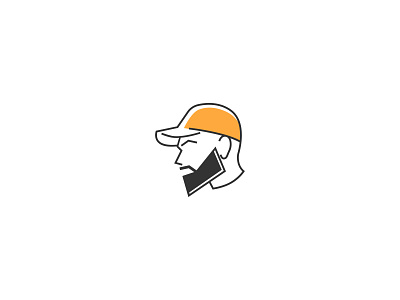 Bearded man logo