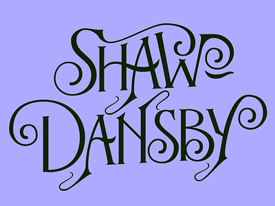 Shaw-Dansby Logo — First Draft design lettering lettering design letters logo logo design logotype wip