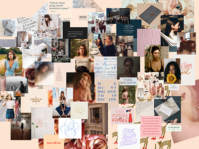 Mood board for Lovely branding