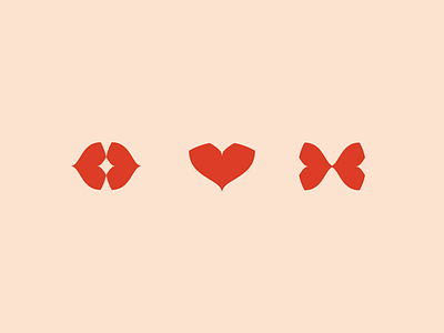 Flat Icons for Lovely Branding butterfly design flat icons growth heart icons kisses lips logo love lovely stationery