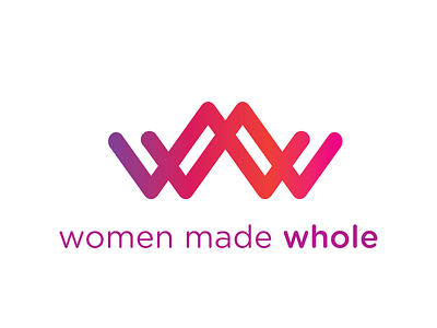 Women Made Whole Logo branding brandmark christian design graphic design icon logo lovely non profit non profit nonprofit religious religious organization typography vector