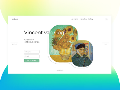 Composition - Vincent van Gogh exhibition event composition graphic design typography ui web design