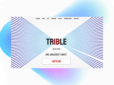 Composition - Banner for party "Trible" banner composition graphic design illusion typography ui web design