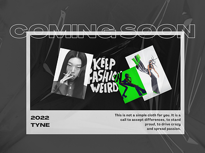 Coming soon banner for a fashion brand