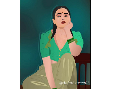 Alia bhatt vector art portrait