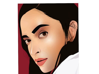 Deepika Padukone vector art portrait