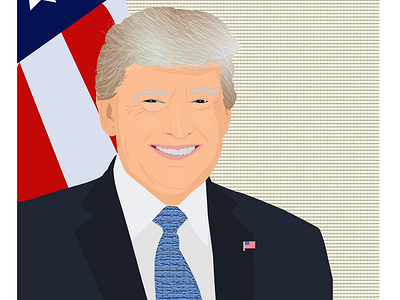 Donald Trump Vector art portrait
